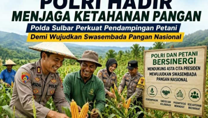 Dukung Swasembada Pangan Nasional, Polda Sulbar Kerahkan Bhabinkamtibmas Dampingi Petani Hingga Panen