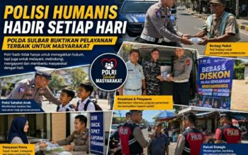 Polantas Karib Tebar Kepedulian, Polda Sulbar Hadirkan Wajah Humanis Polri di Tengah Masyarakat