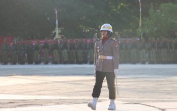 Srikandi Polri Torehkan Sejarah, IPTU Karina Jadi Danup Penurunan Bendera di Pasangkayu