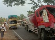 Tangki Pertamina Tabrak Fuso di Karossa, Satu Orang Luka