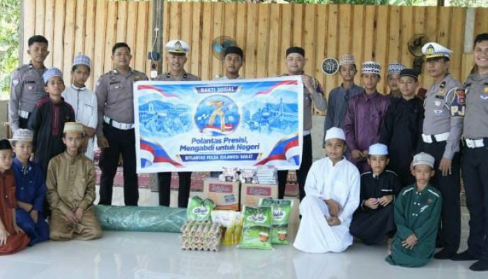 71 Tahun Polantas, Ditlantas Polda Sulbar Tebar Kepedulian hingga Kenang Jasa Pendahulu