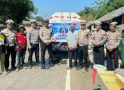 Kemarau Panjang, Polantas Sulbar Salurkan Air Bersih Untuk Warga Saluleang