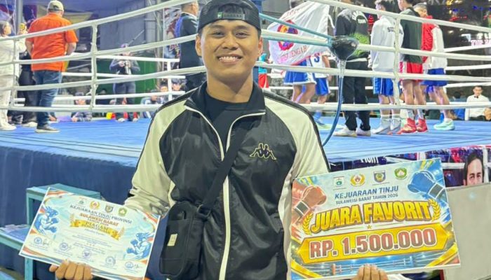 Bripda Ivhan Sabet Emas Tinju Kejurprov Sulbar, Tiket Pelatda Pra-PON 2028 di Tangan