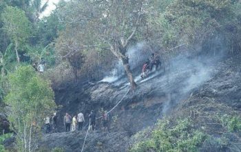 Api Lahap Bukit Kalubibing di Samping Mapolda, Kapolda Sulbar Turun Langsung Kerahkan Pasukan
