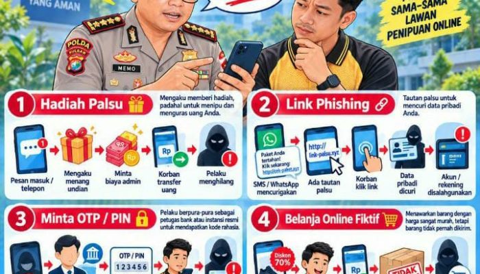 Waspada! Polda Sulbar Ungkap 4 Modus Penipuan Online