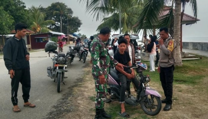 Polsek Sarudu Tertibkan Knalpot Bogar di Pantai Nunu, Demi Kenyamanan Pengunjung